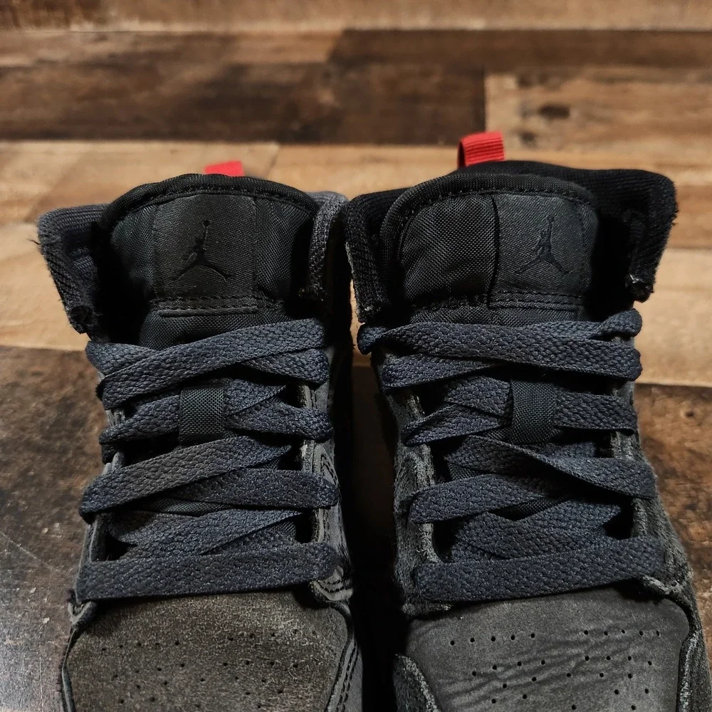 Air Jordan 1 Toddler 11C Black Mid SE Craft TD Dark Smoke Red FQ7754-001
